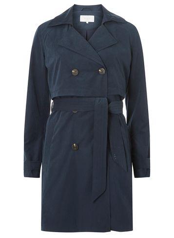 Dorothy Perkins *vila Navy Tie Waist Trench Coat