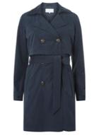 Dorothy Perkins *vila Navy Tie Waist Trench Coat