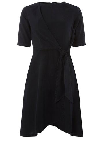 Dorothy Perkins Black Wrap Front Dress