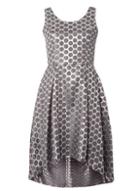 Dorothy Perkins *luxe Silver Spot Jacquard Dress