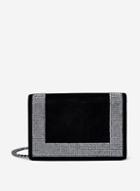 Dorothy Perkins Black Diamante Boarder Cross Body Bag