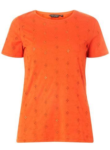 Dorothy Perkins Orange Broderie Yoke T-shirt