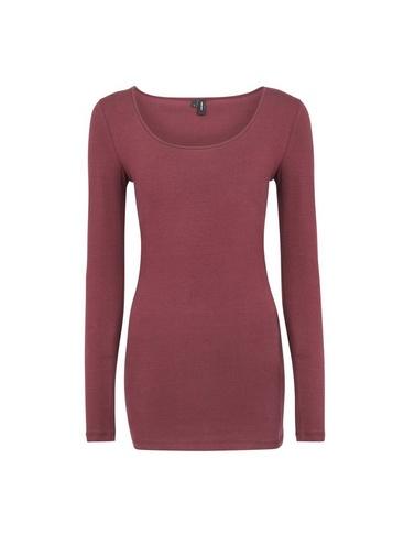 *vero Moda Burgundy Scoop Neck Top