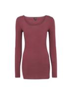 *vero Moda Burgundy Scoop Neck Top