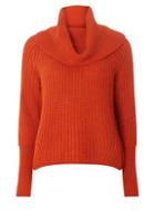 Dorothy Perkins *vila Orange Cowl Neck Knitted Jumper