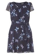 Dorothy Perkins *billie & Blossom Curve Navy Butterfly Print Dress