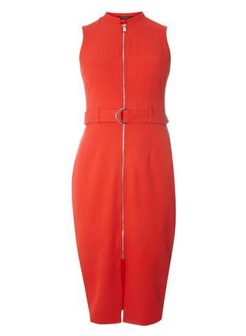 Dorothy Perkins Red Waffle Pencil Dress