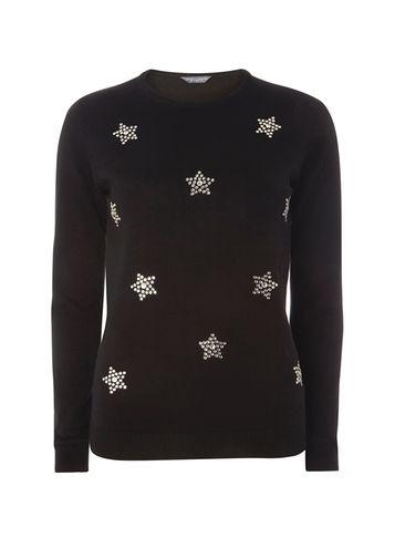 Dorothy Perkins *tall Star Embellished Jumper