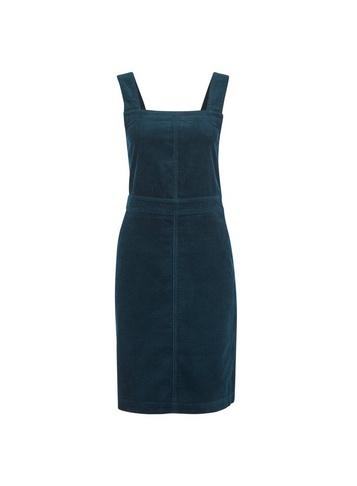 Dorothy Perkins *tall Teal Cord Pinafore Cotton Dress