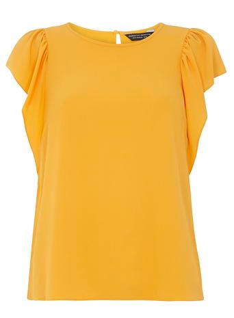 Dorothy Perkins Orange Ruffle Sleeve Tee