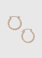 Dorothy Perkins Gold Diamond Cut Hoop Earrings