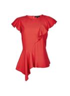 Dorothy Perkins Red Asymmetric Blouse