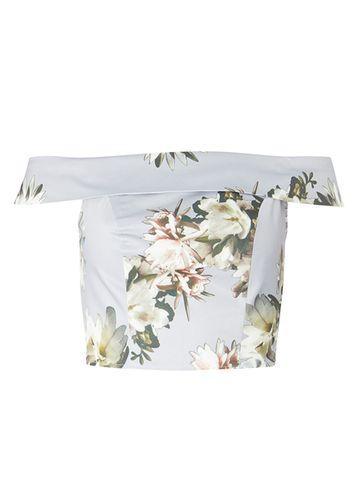 Dorothy Perkins Blue Floral Bardot Top