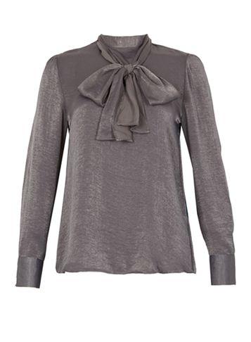 Dorothy Perkins *blue Vanilla Grey Satin Blouse
