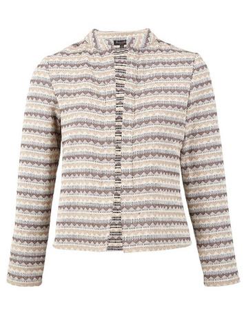 Dorothy Perkins *izabel London Beige Aztec Print Tailored Jacket