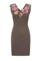 Dorothy Perkins *girls On Film Khaki Midi Bodycon Dress