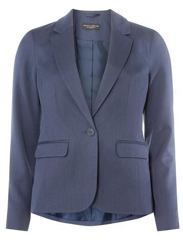 Dorothy Perkins Navy Twill Textured Blazer