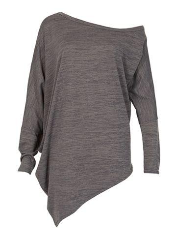 Dorothy Perkins *blue Vanilla Grey Asymmetric Hem Top