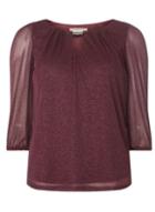 Dorothy Perkins *billie & Blossom Petite Berry Shimmer Blouse