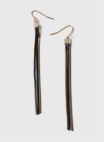 Dorothy Perkins Black Chain Drop Earrings