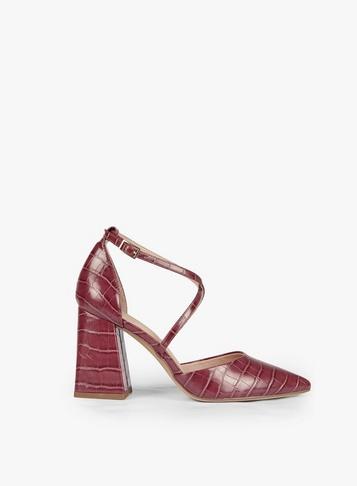 Dorothy Perkins Daria Burgundy Court Shoes