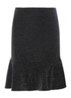 Dorothy Perkins *tall Black Shimmer Peplum Hem Skirt