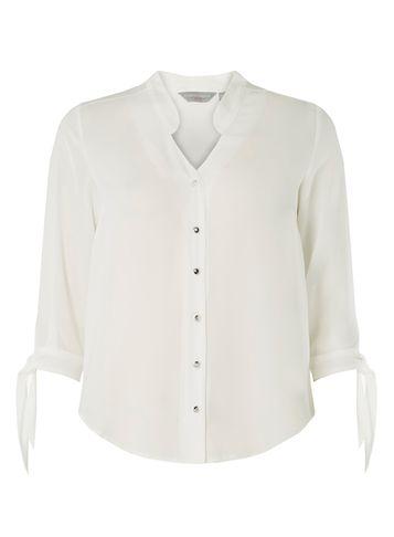 Dorothy Perkins Petite Ivory Collarless Shirt