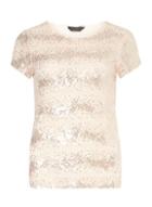 Dorothy Perkins Nude Sequin Lace T-shirt