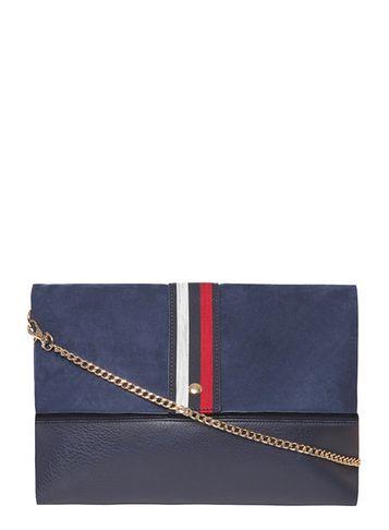 Dorothy Perkins Navy Sport Stripe Clutch Bag