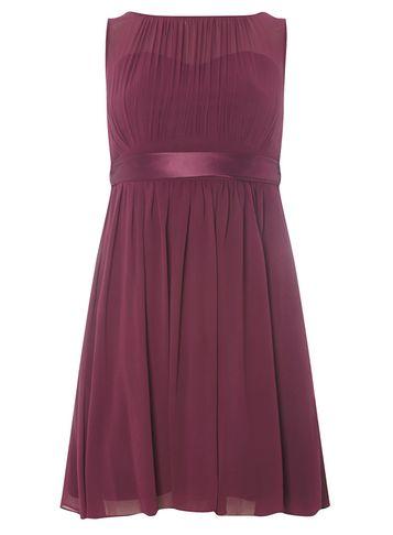 Dorothy Perkins *showcase Petite Blackcurrant Beth Skater Dress