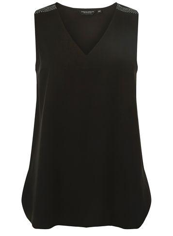 Dorothy Perkins Black Embellished Shoulder Top