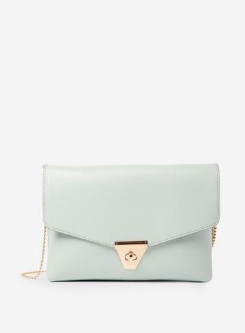 Dorothy Perkins Mint Twistlock Cross Body Bag
