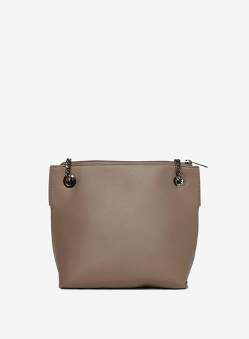 Dorothy Perkins Grey Chain Eyelet Cross Body Bag