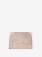 Dorothy Perkins Pink Glitter Boxy Clutch Bag
