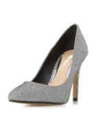 Dorothy Perkins *head Over Heels By Dune Silver 'alice' High Heels Court Shoes