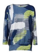 *izabel London Blue Brushstroke Print Jumper