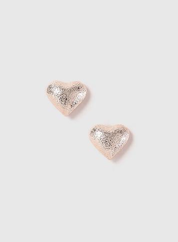 Dorothy Perkins Rose Gold Look Heart Stud Earrings
