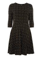 Dorothy Perkins Black Shell Print Fit And Flare Dress