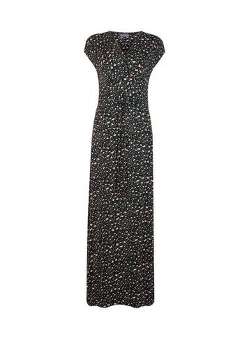 Dorothy Perkins *tall Green Animal Print Wrap Maxi Dress