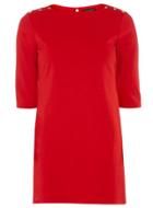 Dorothy Perkins Red Button Detail Tunic