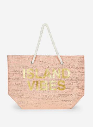 *southbeach Coral Slogan Beach Bag