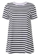 Dorothy Perkins *noisy May Navy Striped T-shirt