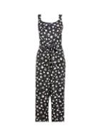 Dorothy Perkins Black Floral Print Wide Leg Jumpsuit