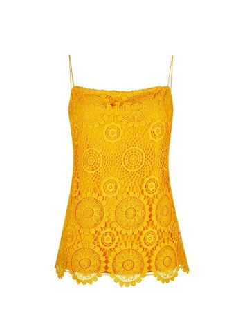 Dorothy Perkins Yellow Lace Guipure Camisole Vest