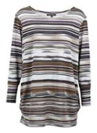 Dorothy Perkins *izabel London Grey Striped Jumper