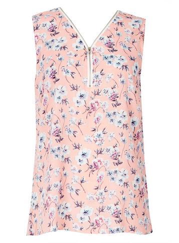 Dorothy Perkins *tenki Pink Floral Zip Top