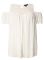 Dorothy Perkins Ivory Chevron Yoke Detail Top