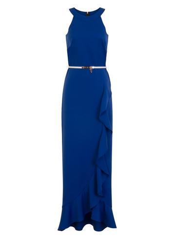 Dorothy Perkins *paper Dolls Cobalt Belted Maxi Dress