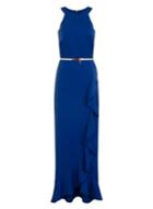 Dorothy Perkins *paper Dolls Cobalt Belted Maxi Dress