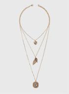 Dorothy Perkins Gold Locket Multirow Necklace